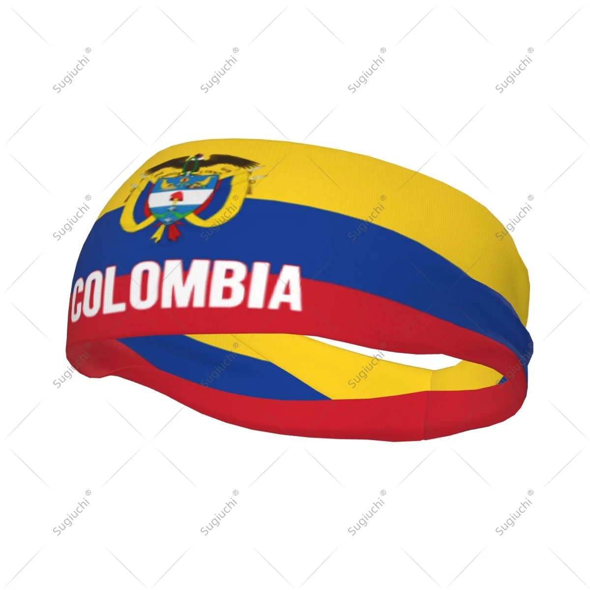 

Эластичные широкие повязки на голову с флагом Колумбии для мужчин и женщин, для йоги, фитнеса, тенниса, бега, занятий в спортзале и других видов спорта