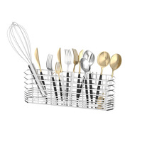 304 stainless steel tableware hanging basket, kitchen counter storage box, household knives, spoon holders, drain rack
