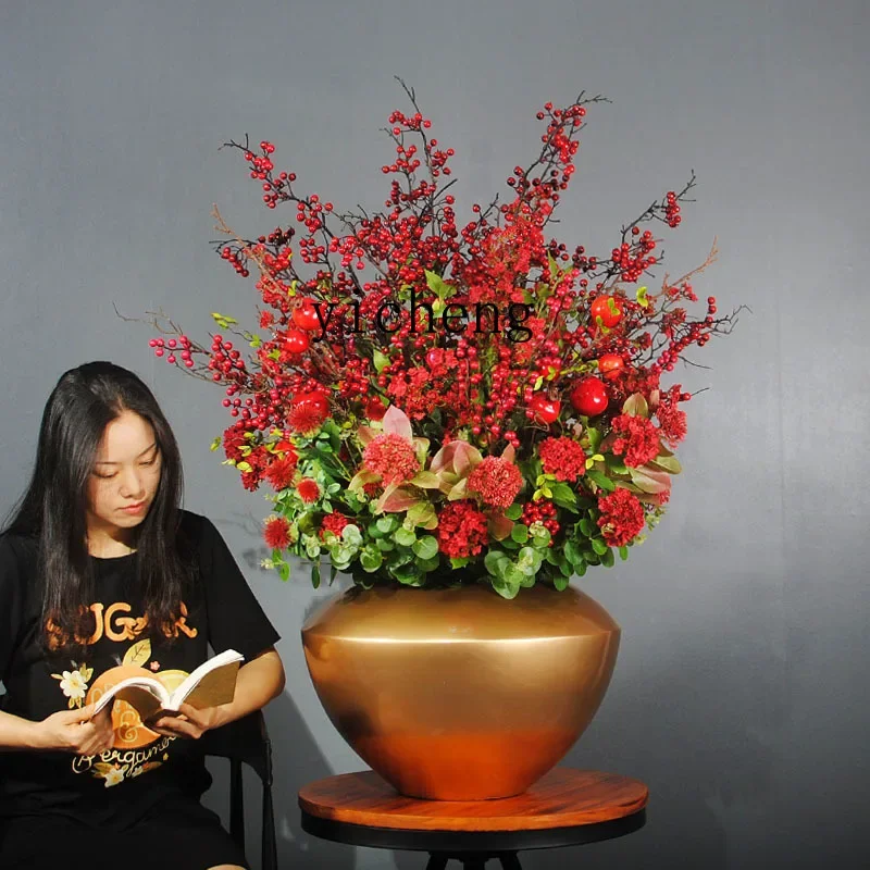YFY Large Artificial Flower Set Front Desk Hotel Lobby Desk Decoration desk decoration