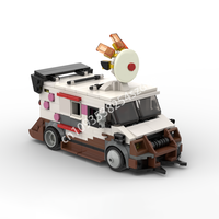 448PCS MOC Speed Champion Sweet Tooth Ice Cream Truck Modular Model Building Blocks Stacking Bricks Creative Kid Toy Gift Diy