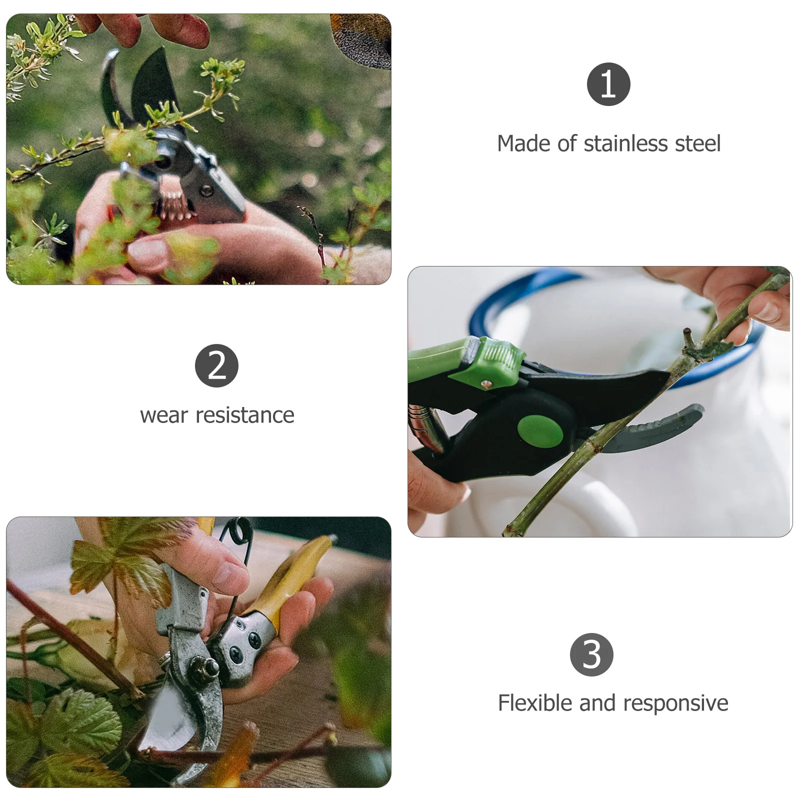 3pcs Pruning Shears Spring for Garden Scissors Trimming Tree Pruner Replacement Cutting Springs Stainless Steel Practical