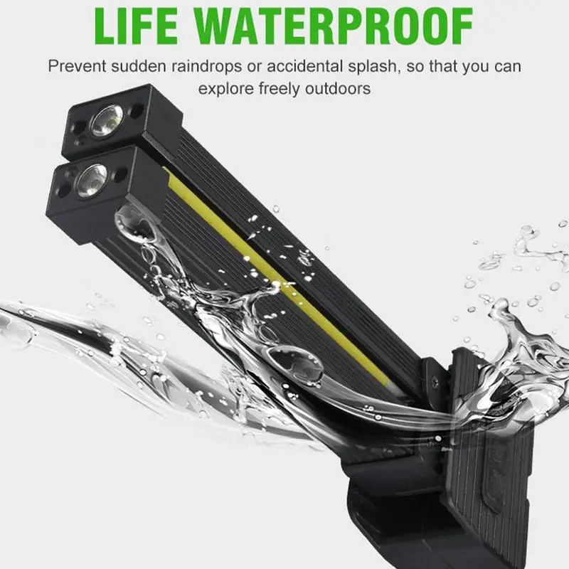 Portable Magnet LED Flashlight with Hanging Hook,Handheld USB Rechargeable Worklight,Magnetic Work Light with 180 Degree Folding