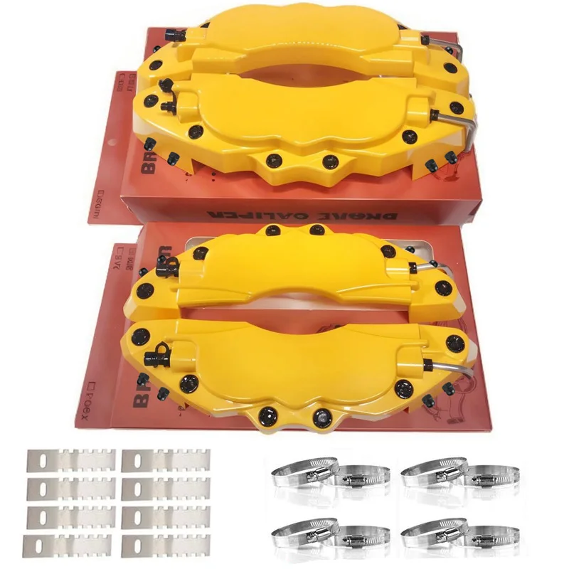 2*2Pc Fixing By Screw ABS Plastic Brake Caliper Cover No Logo Styling Car Accessiries For BMW Mercedes Benz Audi Honda Lexus KIA