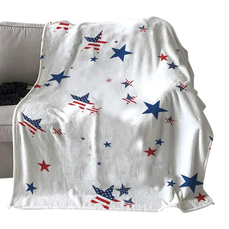 Одеяло гномов на День Независимости, одеяло с узором гномов на День Независимости, дышащее патриотическое одеяло 4 июля, украшение