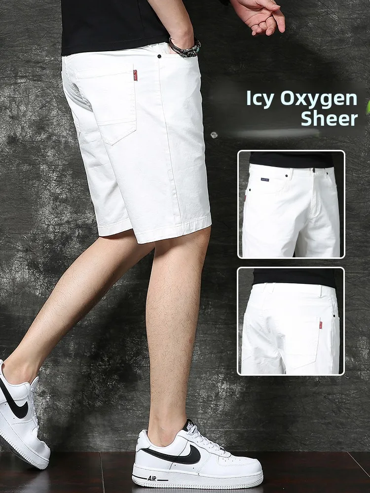 

Men's Summer Workwear orts Casual American Retro Rough Cloth Wear Resistant Five-Quarter Length Loose Fit Faion Urban Sle