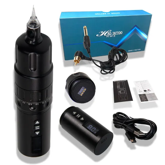 

Rechargeable Wireless Pen High Capacity 1800mAh Battery Digital Rotary Tattoo Pen Machine Tattoo Gun