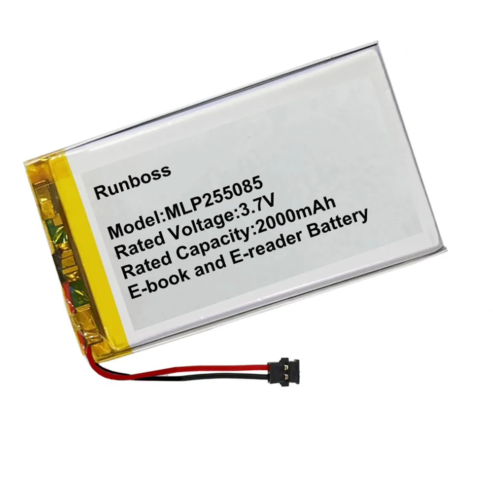 2000mAh MLP255085 E-book E-reader Battery for Pocketbook 611,612 ,624,623,625, Basic, Basic New, Basic Touch 625, Touch Lux