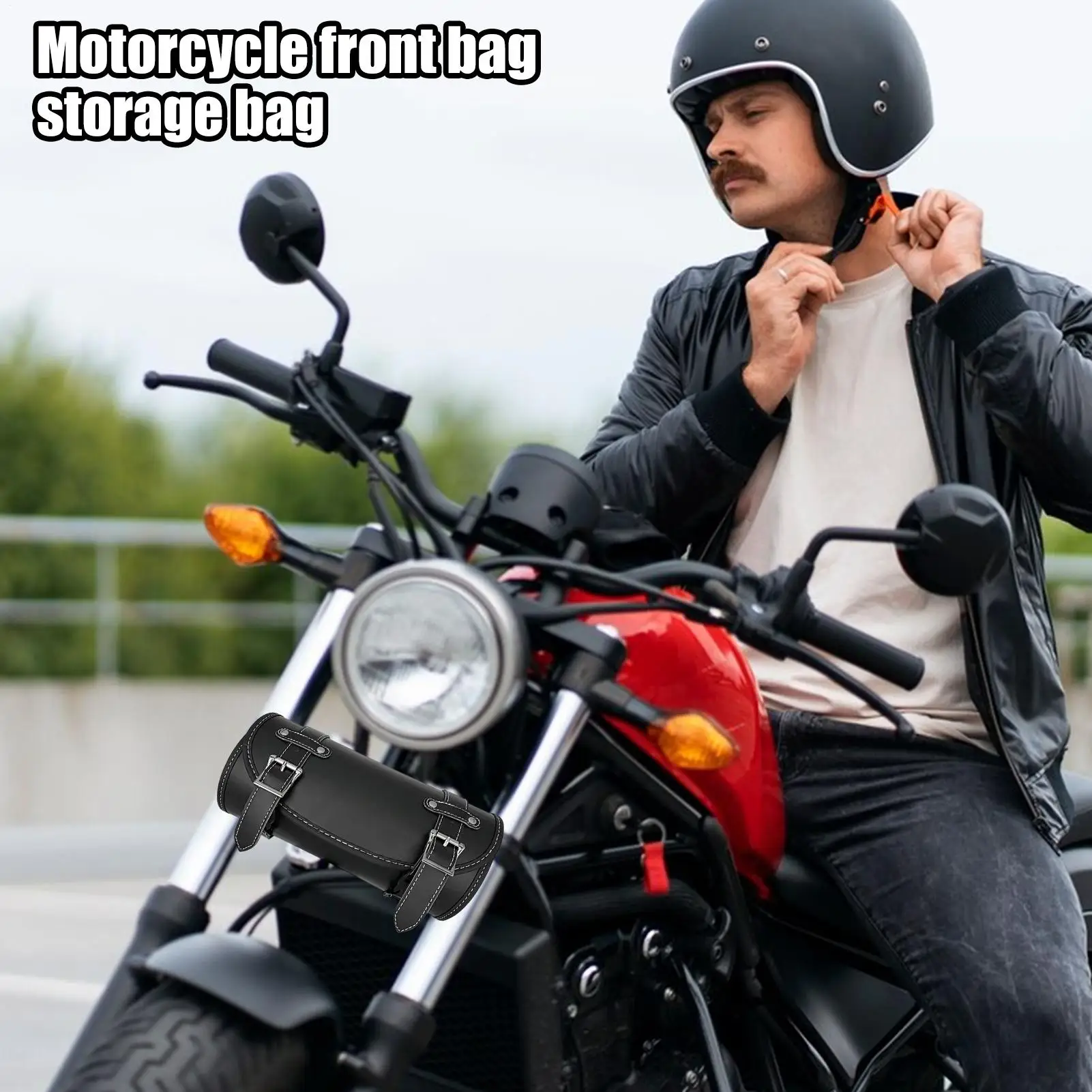 

Motorcycle Bag Motorcycle Bag Rear Seat Storage Pouch Leather Storage Organizer Pouch With Adjustable Straps Luggage Saddlebags