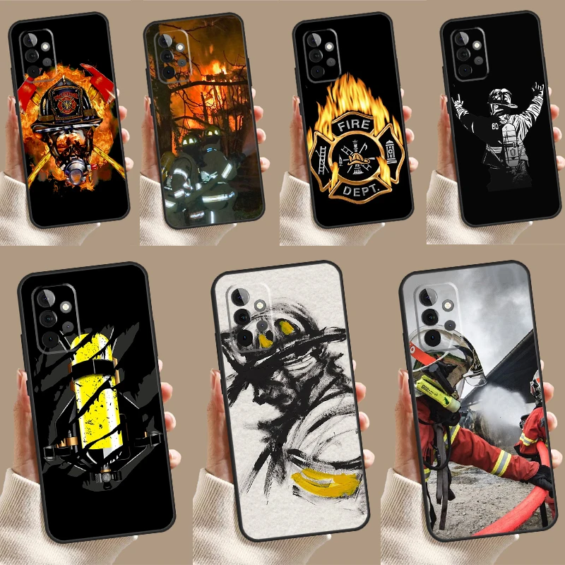 Firefighter Heroes Fireman Case For Samsung Galaxy A52 A32 A12 A14 A34 A54 A51 A71 A53 A33 A13 A15 A25 A35 A55 Cover