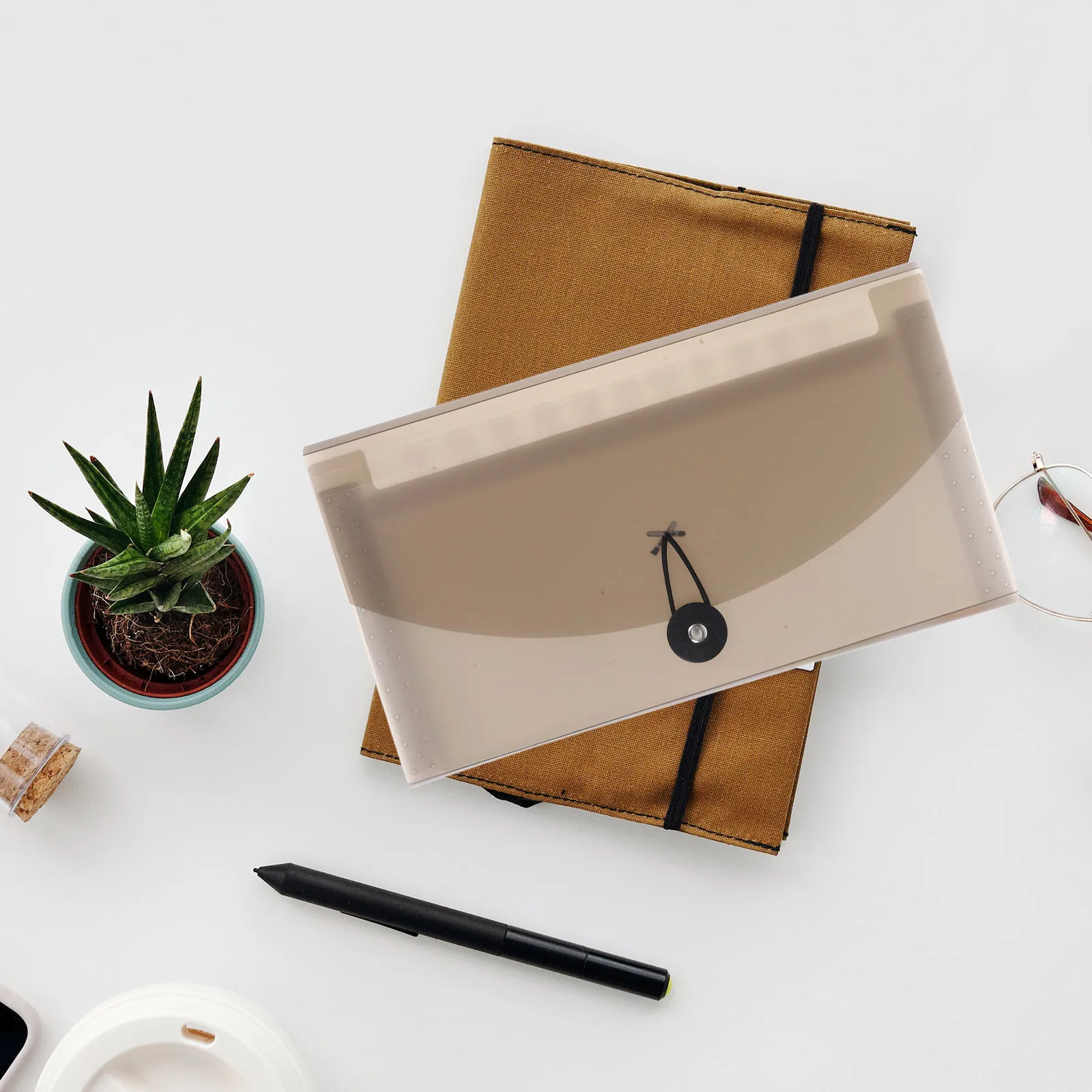 

A6 Hang Tag Accordion File Organizer Portable Expandable Document Storage Bag For Receipts Business Cards Bills Multi-Grid Paper