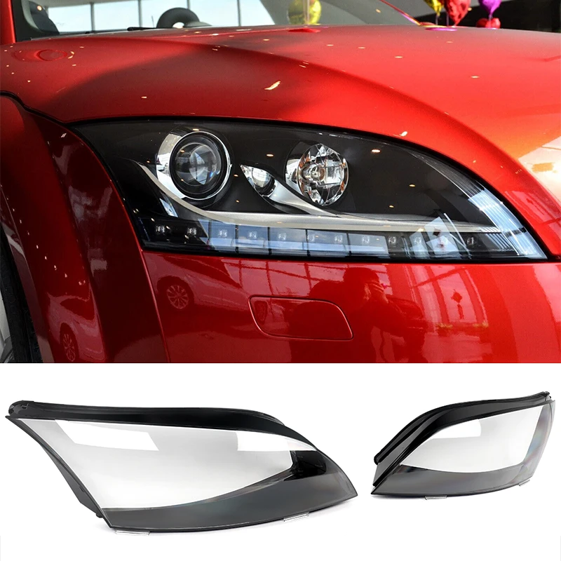 زوج لأودي TT 2008-2014 اليسار اليمين عدسة المصباح الأمامي كشافات غطاء شل كاب