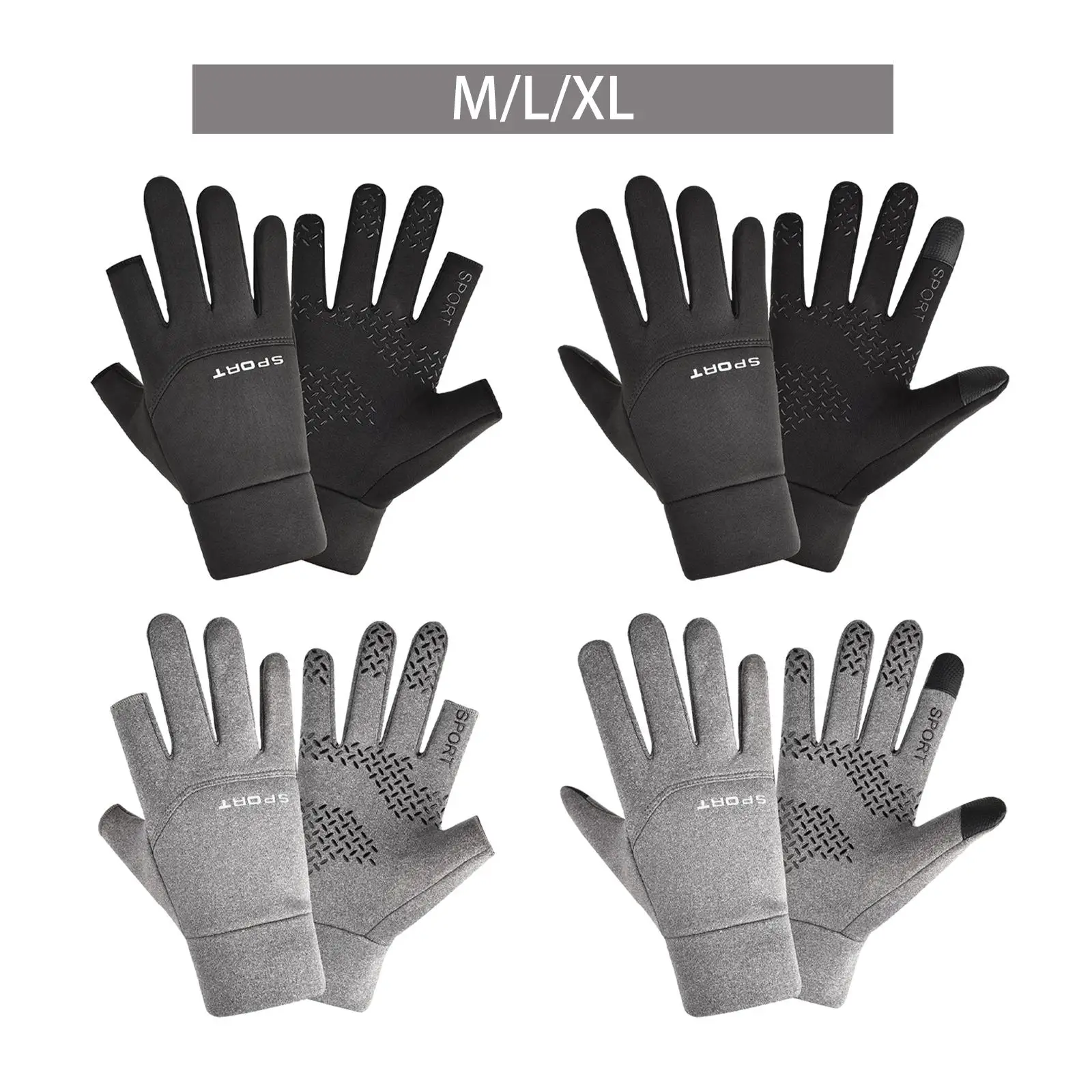 Mittens Men Winter Gloves Touch Screen Water Resistant Thermal Gloves Cycling
