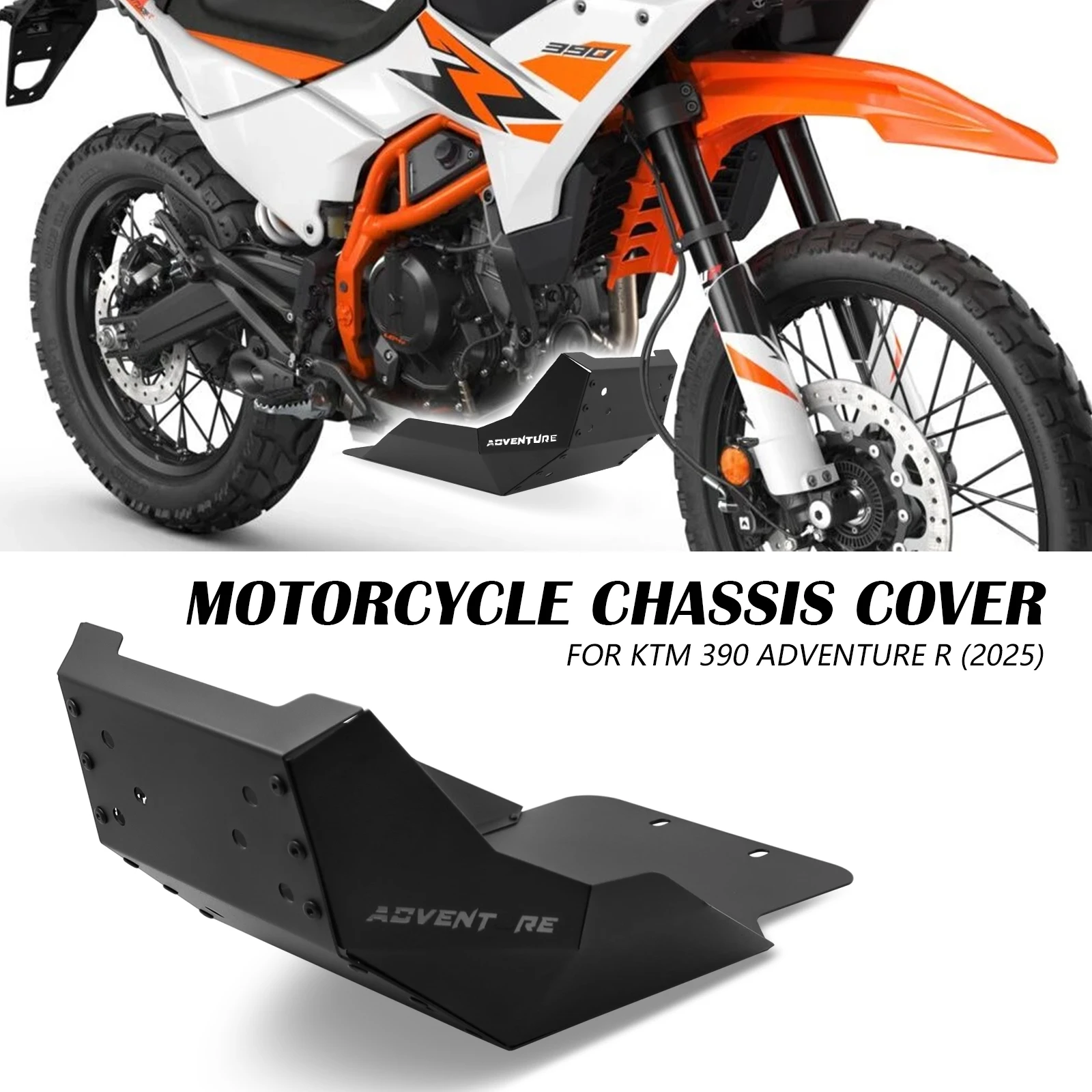 

Lower Skid Plate Cover Motorcycle accessories For KTM 390 ADVENTURE R 2025 Body guard Underbody guard Engine under guard