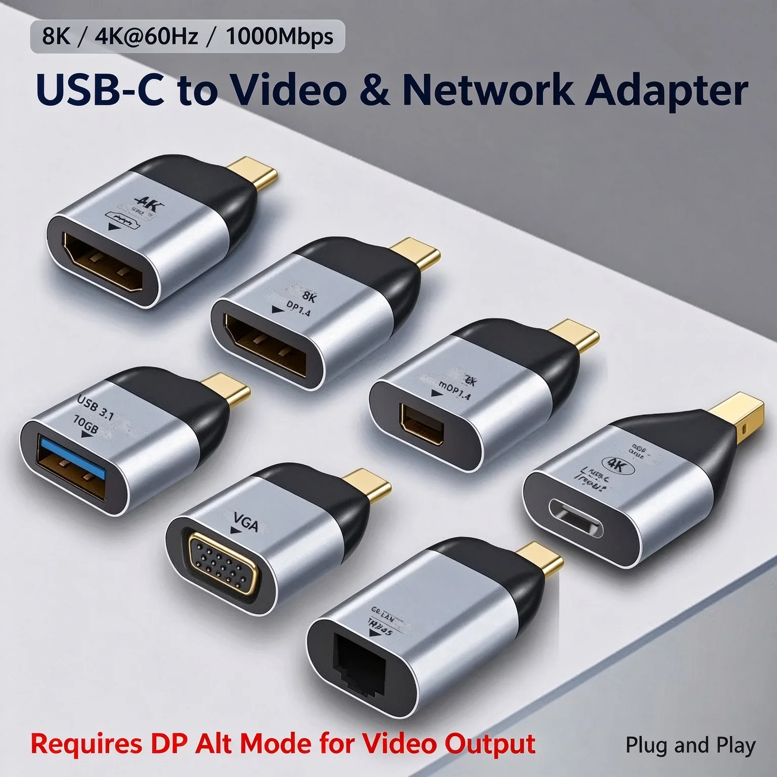 USB C Ethernet Adapter 100Mbps Type-C to RJ45 LAN Network Card Converter for Laptop PC MacBook Windows