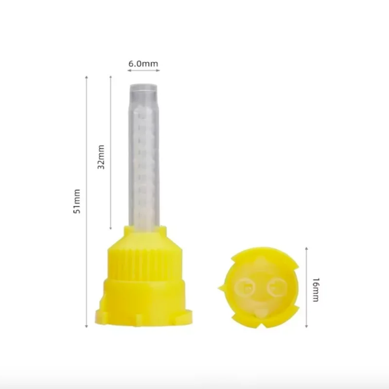 

Dental Mixing Tips Impression (Short Yellow 5Cm)1:1 Yellow T-Type 100PCS