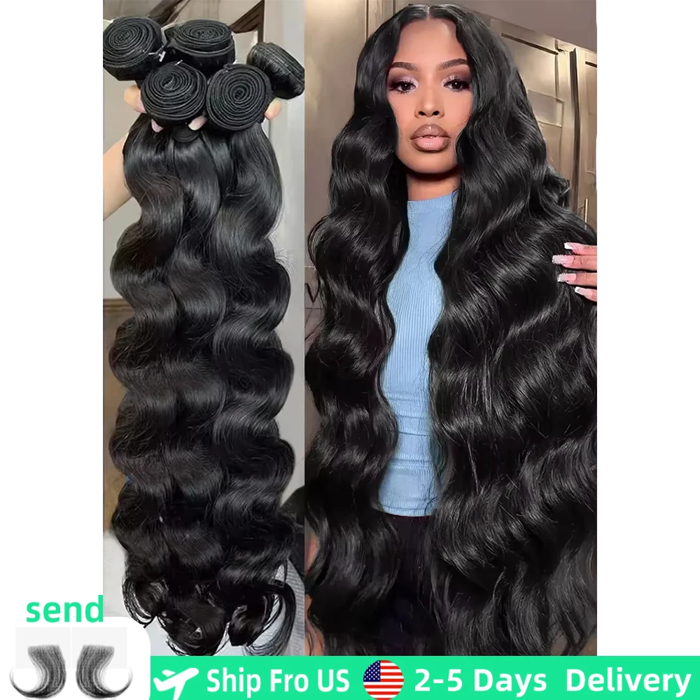 16A 30 40 pollici onda del corpo fasci di capelli umani tessuto non trattato dei capelli umani al 100% 3 4 pz estensioni naturali dei capelli umani grezzi