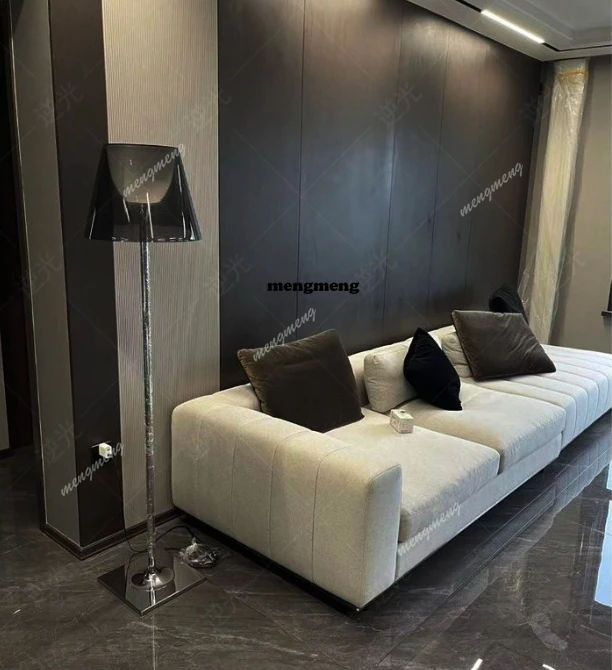 

Italian living room floor lamp next to the sofa, high-end designer simple modern creative vertical floor lamp