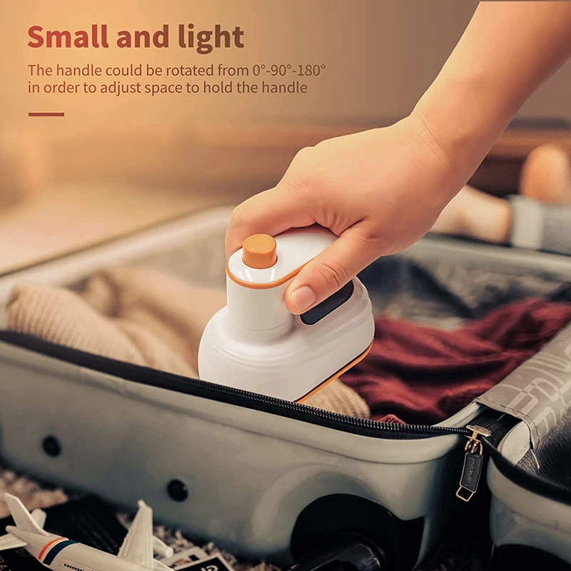 Steam Iron For Clothes,Travel Mini Iron 360°Rotatable Portable Handheld Steam Iron For Home Traveling UK Plug