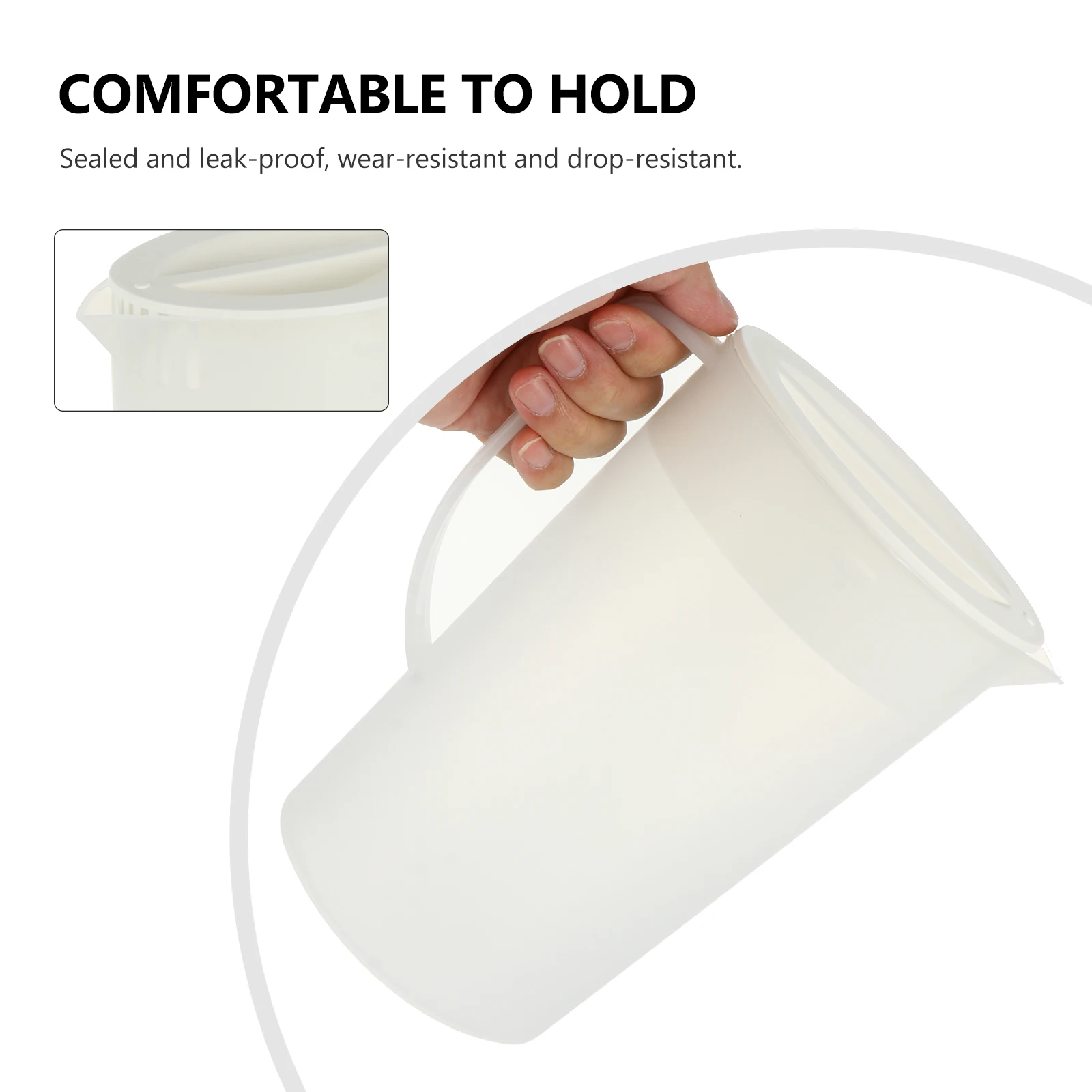 

1pc Clear Cold Water Bottle Juice Cup Transparent Kettle Pitcher Large Capacity Thick Material Leakproof Wear Resistant for Tea