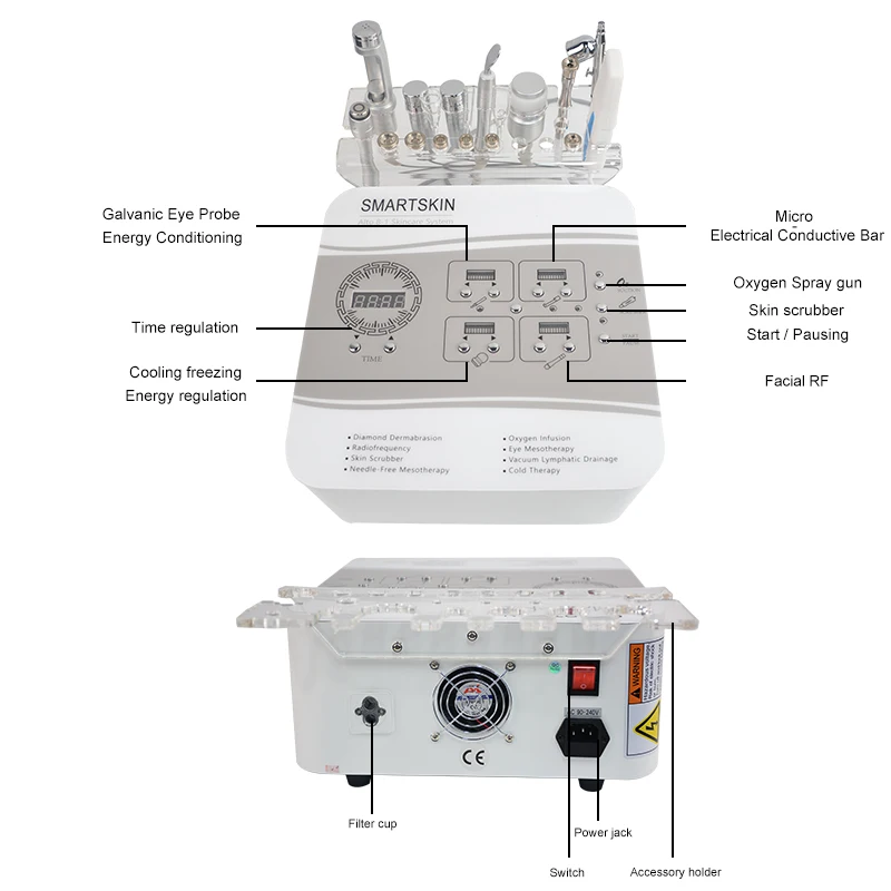 NEW Microdermabrasion 8 in 1 Aqua Jet Peel Oxygen Facial Machine User manuals and videos are provided