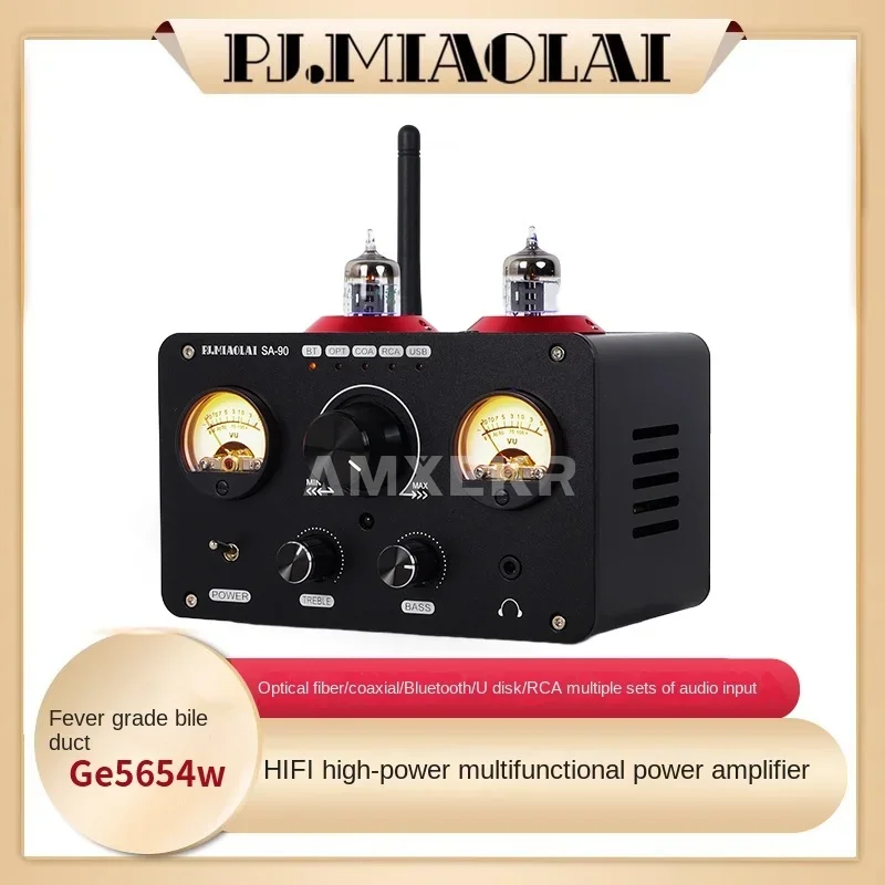 SA-90 Household Fancier Grade Tube Amplifier Power Amplifier U Disk Bluetooth HiFi Electronic Tube Small Audio Power Amplifier