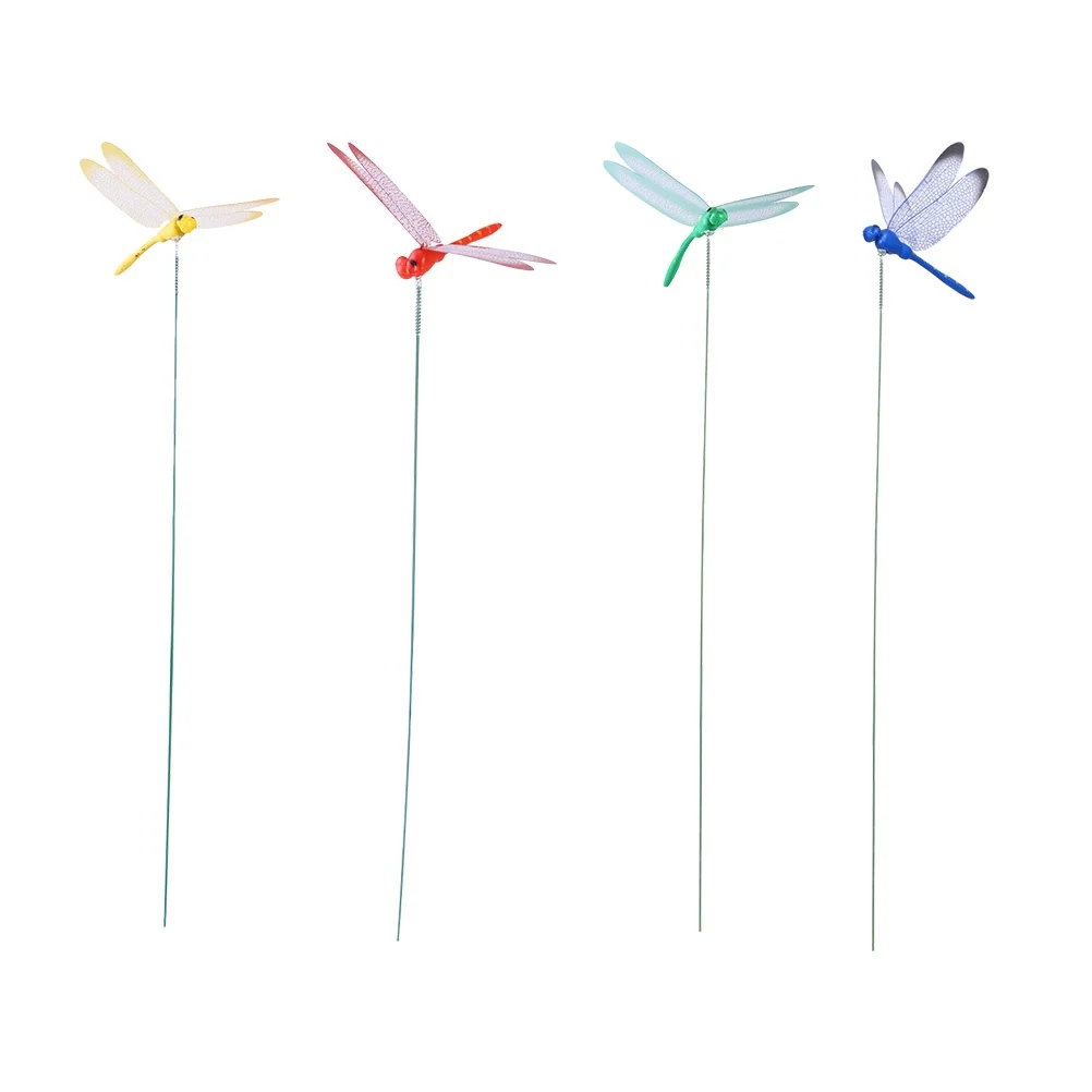 

20pcs Simulated Dragonfly Decoration Durable Plastic Garden Ornaments Outdoor Yard Planter Crafts Gifts Miniature Fairy stakes