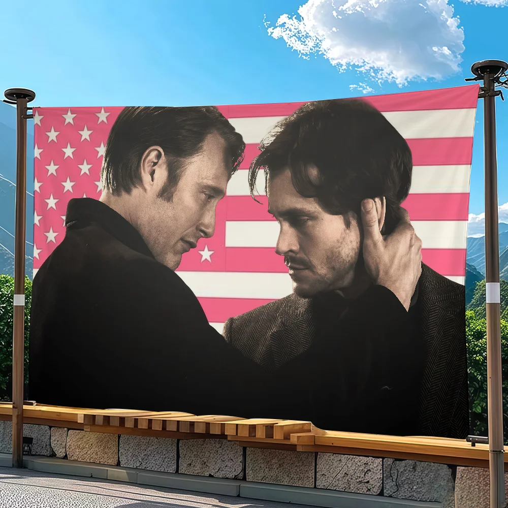 TV Show H-Hannibal Flag Tapestry Outdoor Party Bedroom Living Room Dormitory Decorative Themed Wall Hanging Banner Gift