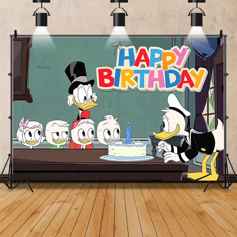 Disney Cartoon Mickey Mouse Backdrops For Kids Happy Birthday Decors Vinyl Cloth Party Baby Shower Banner Backgrounds