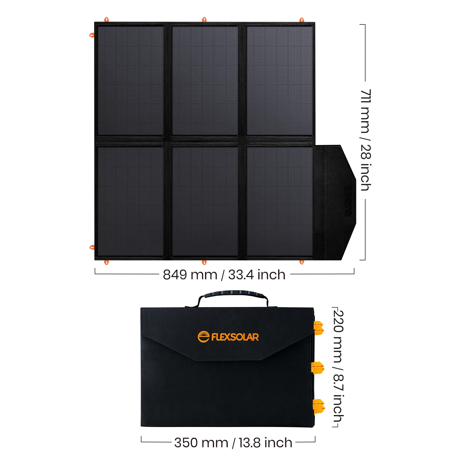 

Portable 60W/80W/100W Topcon & BiPV Type Solar Panel Charger Fast Charging Folding Bag for Camping Outdoor Use