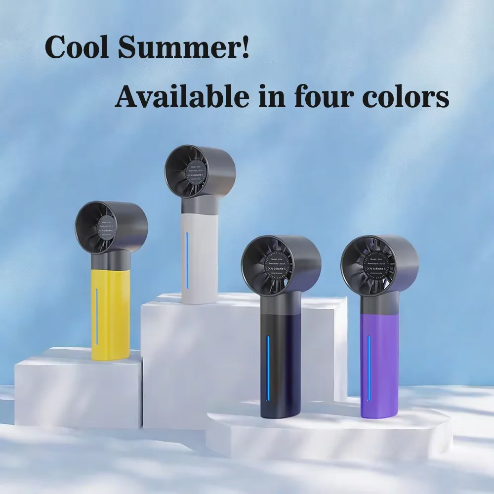 Portable Misting Fan, 5 Speeds, 1200mAh Rechargeable, 35ml Water Tank, Lightweight Quiet USB Fan for Outdoor Travel