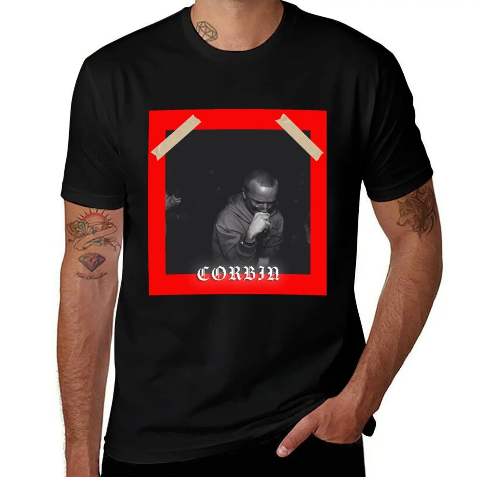 

Corbin on the Mic T-Shirt man t shirt cotton t shirts cotton 100% t shirt for man T-Shirt