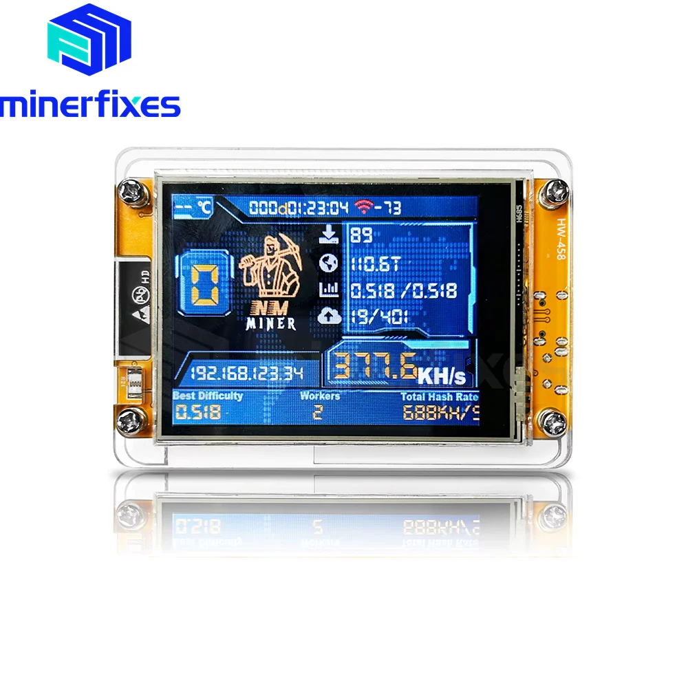 Bitcoins Miner 1000kh/s Hashrate 2.8" Smart Display USB Plug and Play Bitcoins Lottery Miner Mini Solo Miner Crypto