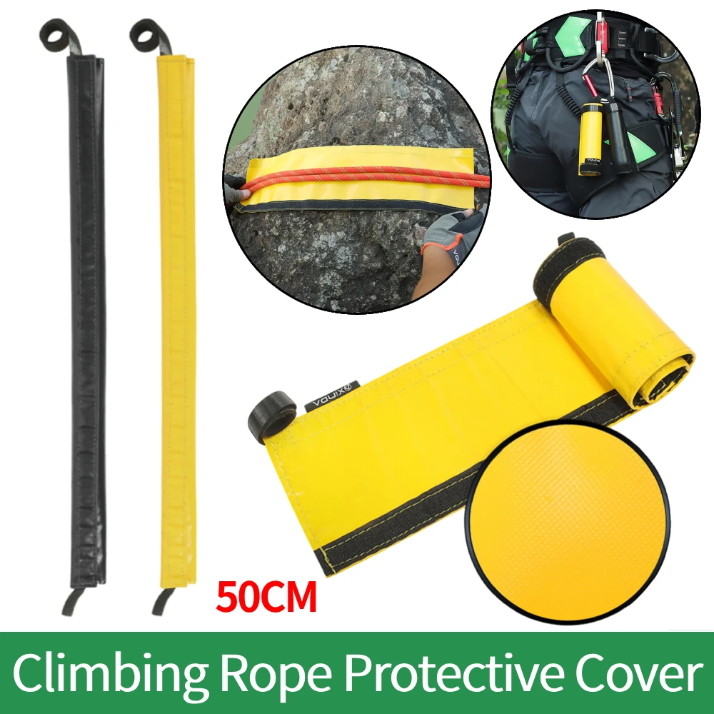 35/50cm Climbing Rope Protective Cover Lightweight PVC Rope Protection Cover Magic Tape Anti-Wear Rappelling Abseiling Equipment