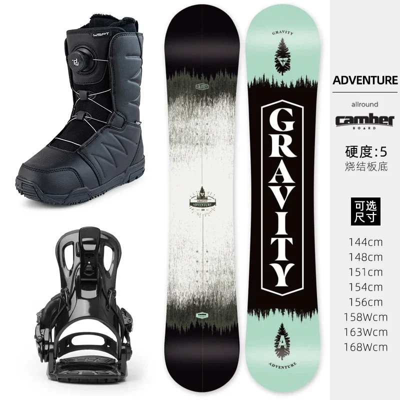 

Snowboard set Women's chisel Park sintered board sole retractor full board men's ski shoes