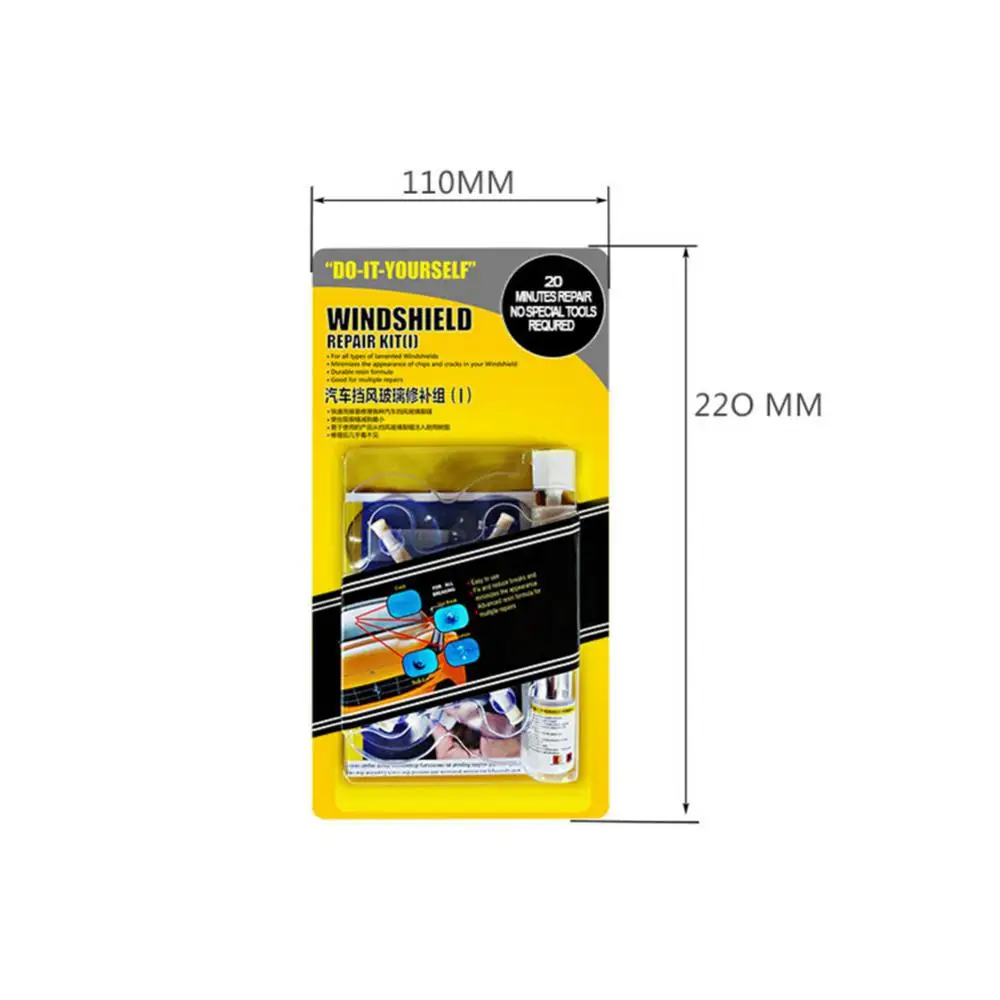 قسط سيارة الكراك الزجاج الأمامي طقم تصليح رقاقة الزجاج الأمامي مجموعة أدوات الراتنج السدادة السيارات نافذة الشاشة تلميع