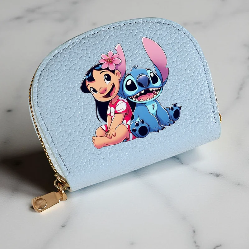 Stitch Short Zipper Wallet – Leichter Mini-Kartenhalter mit bezauberndem Cartoon-Charakter-Design für Bargeld, Münzen und den täglichen Gebrauch