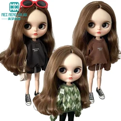 Clothes for doll Fashionable sportswear, shirts, sweatshirts fits Blyth Azone OB22 OB24 Doll Accessories