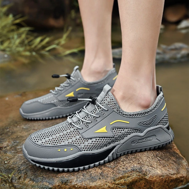 

Летние дышащие мужские повседневные кроссовки с сетчатым верхом для бега, легкие оригинальные модельерские стильные мужские спортивные туфли для прыжков