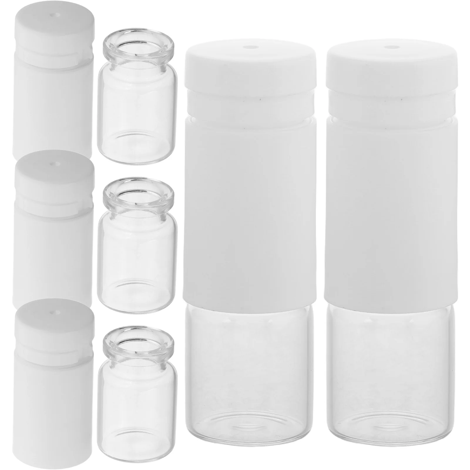 

5Pcs Dual Compartment Bottle Water Oil Isolation Design for Essence Cream and Hair Oil Leakproof Refillable Sample