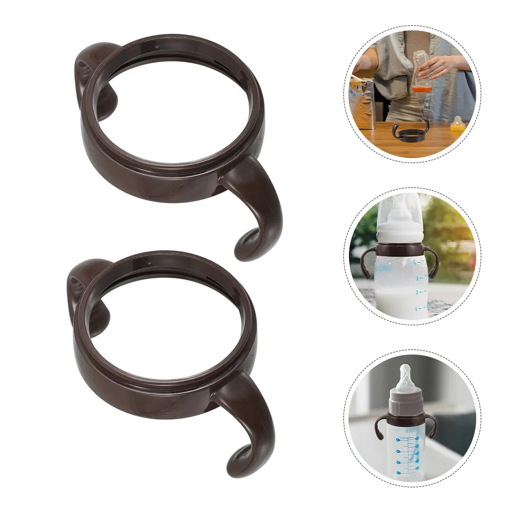

2 шт. аксессуаров для детских бутылочек: ручки для широкогорлых бутылочек, пылезащитные чехлы, легкие портативные держатели для бутылочек для малышей