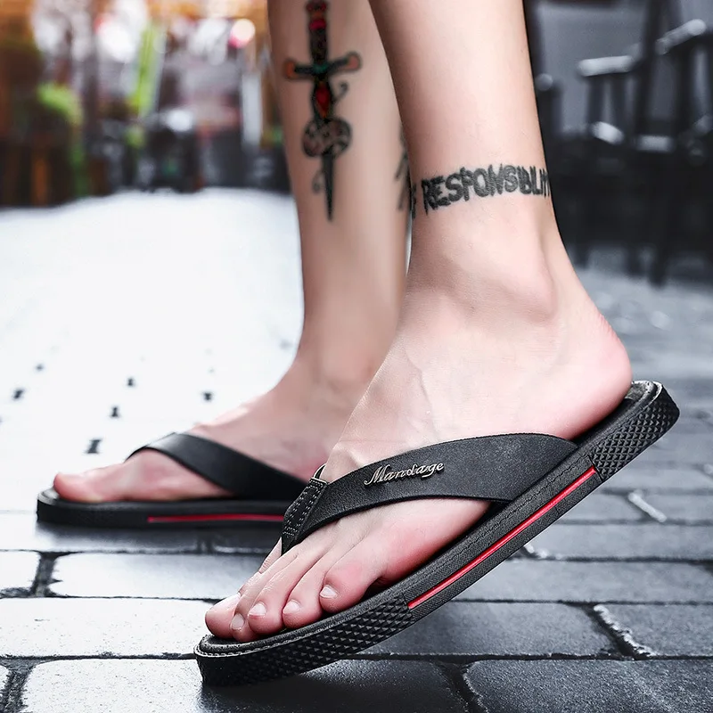 Slippers for Men Summer New Breathable Flip Flops Male Fashion Casual Outdoor New Designer Beach Slippers Man Flats Shoes