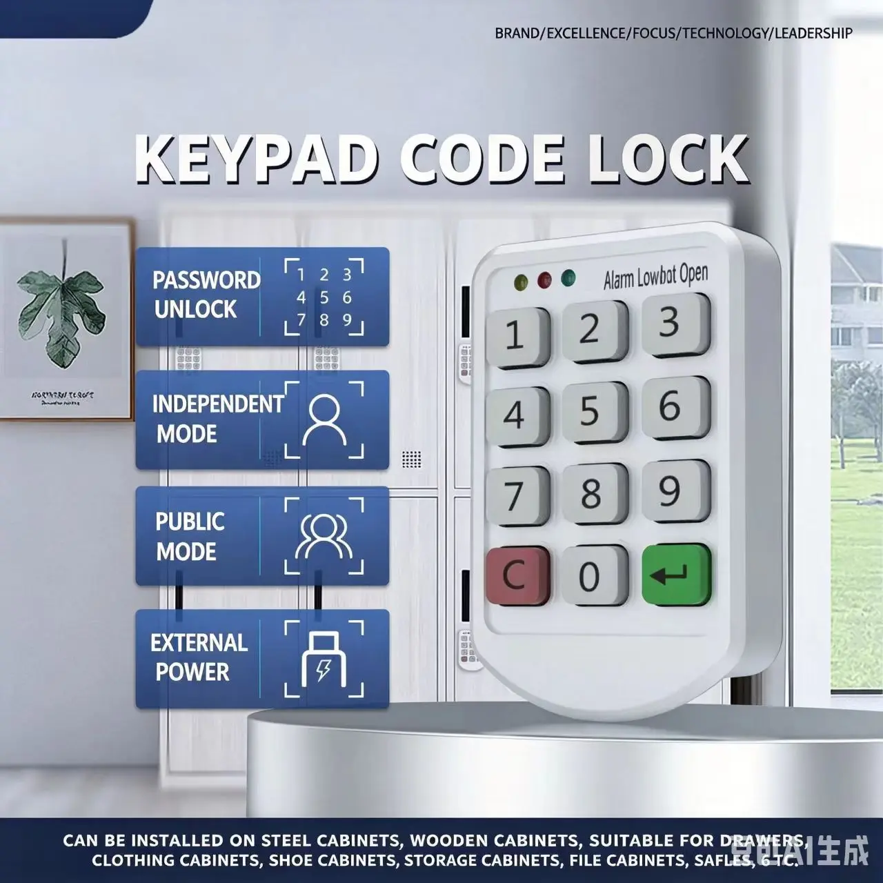 Electric Password Keypad Locks With Digital Combination Code For Door Bathroom Gym Golf Private Storage Intelligent Cabinet
