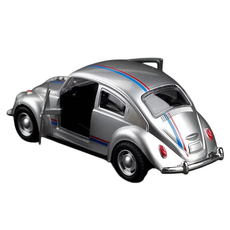 1:38 Retro Alloy Racing Car Toy - High-Quality Metal Alloy, Manual Rebound, Suitable for Ages 3 and Up, Classic Model for Collec view 3