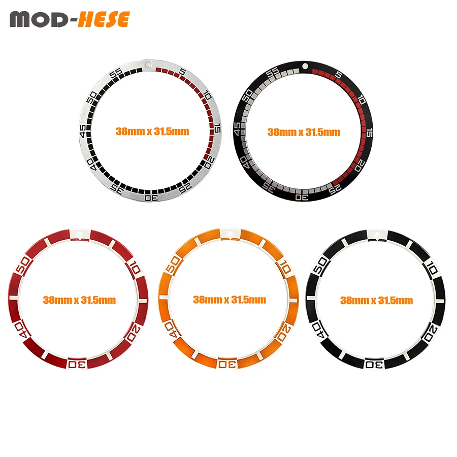 Mod SKX007 SPRD Aluminium Bezel Insert Fit For Seiko 5 SKX007 SKX009 Watch Case NH35 Watch Case 38x31.5 Seiko Flat Bezel Insert