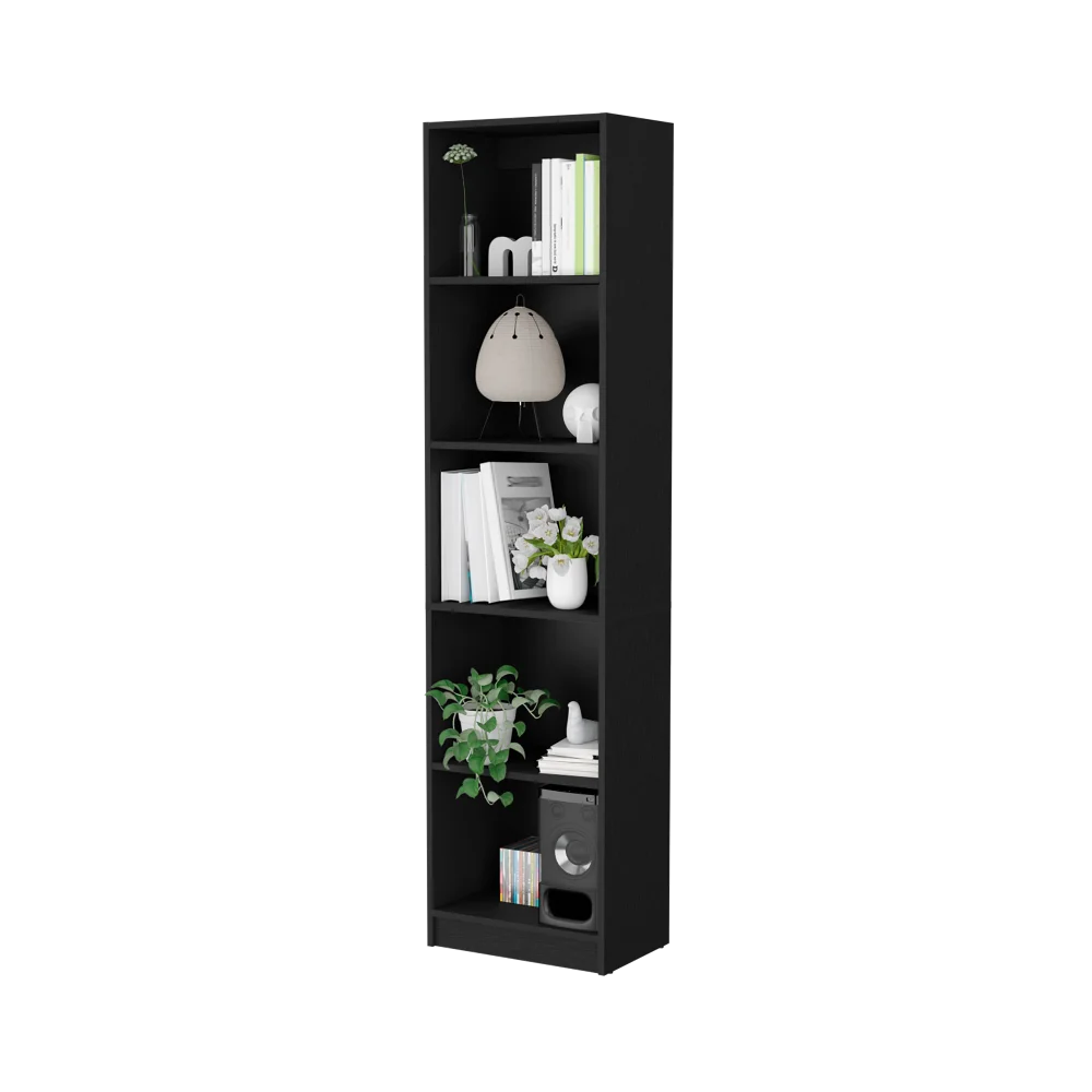 

Sutton Slim Bookcase with Modern 5-Shelf Design