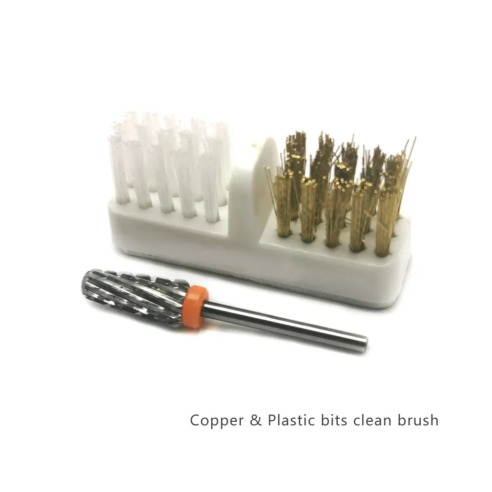 HYTOOS-broca para uñas de 1 piezas, cepillos de limpieza de alambre de cobre y plástico, accesorios para limpieza de polvo, herramientas de manicura