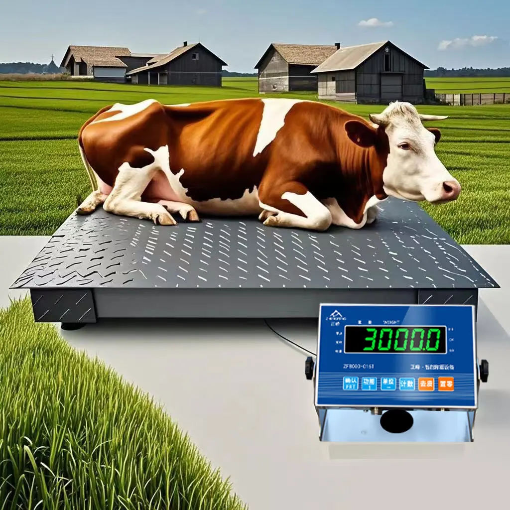 Industrial Electronic Intelligent Livestock Scale Fence for Pig Cattle Weighing LCD/LED  5000kg Capacity view 6