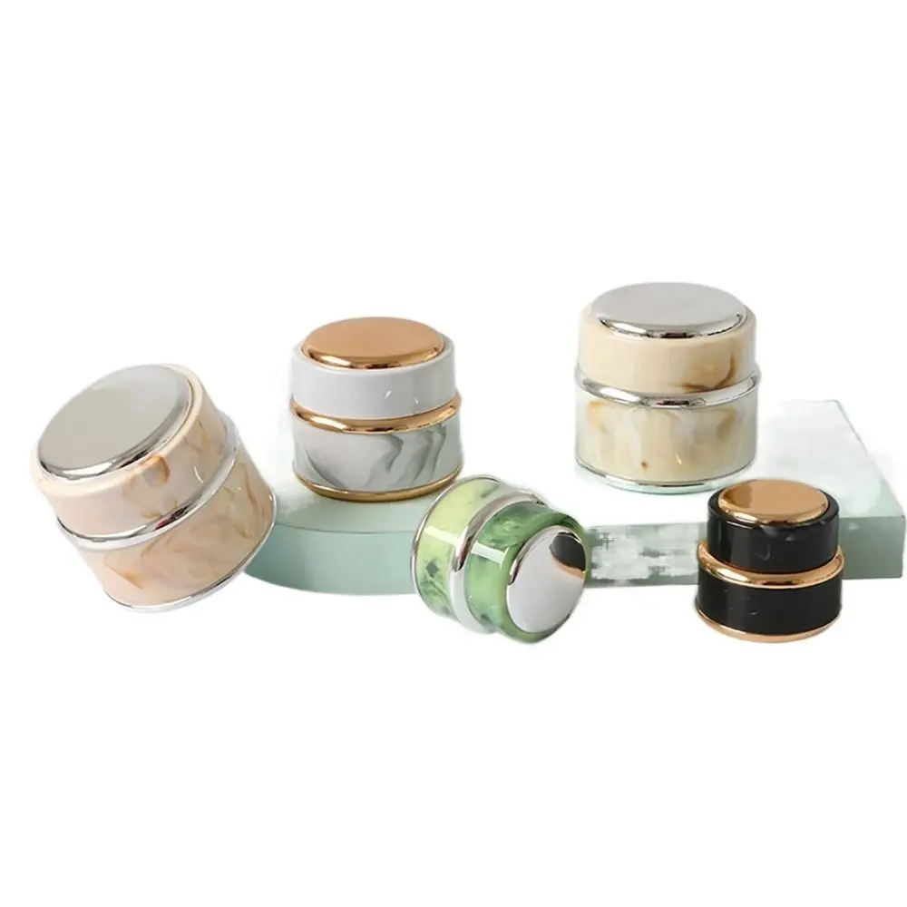 Empty Face Cream Pot Versatile Marble Pattern Leakproof Cream Pot Refillable Compact Cosmetic Jars Travel