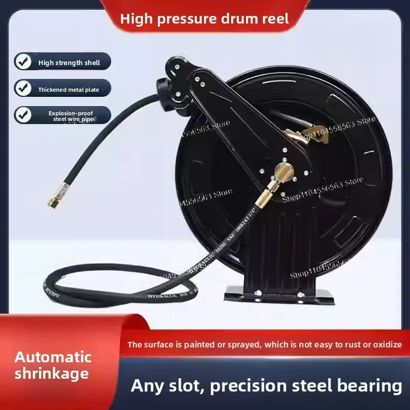 50ft Auto-Portable Garden Hose Reel - Triple-Layer Hose Set for Yard & Garden Watering