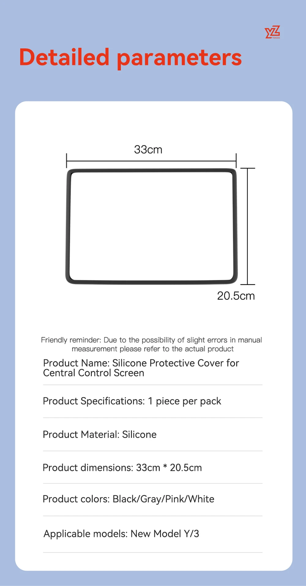YZ Für Tesla Model 3 Y/YL Highland Juniper 2021-2026 TPU Schutzabdeckung Zentrales Steuerungsdisplay Navigationsbildschirm-Schutzfolie – Detail 17